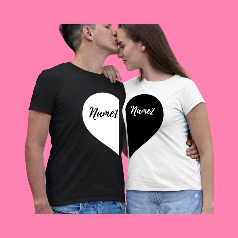 Two Hearts Couple T-Shirt – Matching Love Tees for Soulmates || My Pookie
